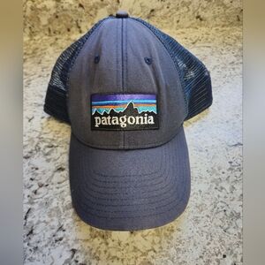 Patagonia Snap Back Trucker Hat Blue Faded Mesh Adjustable One Size